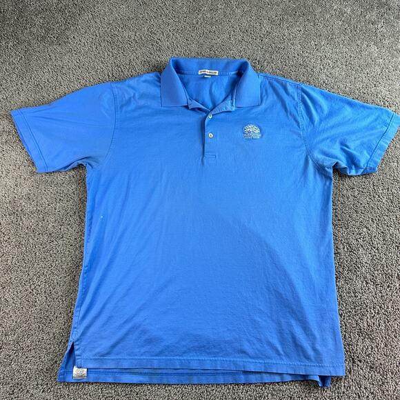 Peter Millar Other - Peter Millar Shirt Mens Extra Large Blue Tranquilo Golf Club Cotton Polo READ